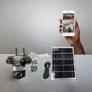 Maintenance Free V380 Pro 12mp 4g PTZ Triple Lens Solar CCTV Camera