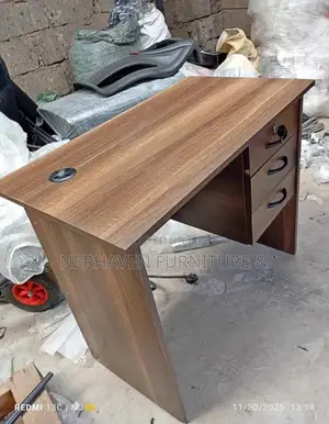 Organized Workspace Desk – Built-in Drawers Grommet Hole
