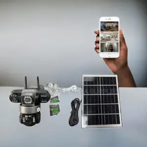 High Quality V380 Pro 12mp 4g PTZ Rotating Triple Lens Solar Camera