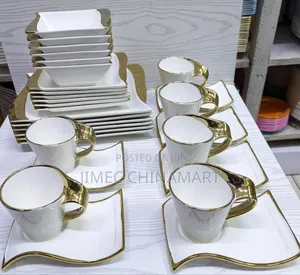 30pcs Wavy Gold Dinner Set