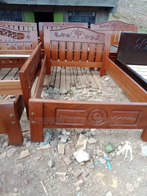 Carved Solid Wood Bed Size 5 by 6