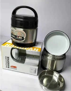 1000 Ml Handpan Food Flask | Vacuum Insulated 2‐In‐1 Lunch Bottle