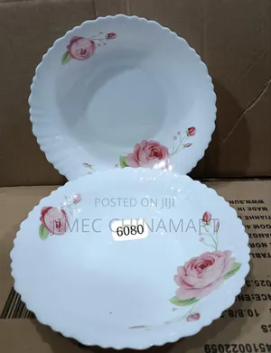 9.5" Ceramic Soup Plates – 6 PCS Dining Serving Plate Set