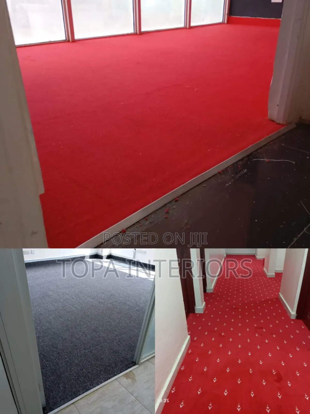 Instant Transformative Wall to Wall Red Carpets for Office Decoration