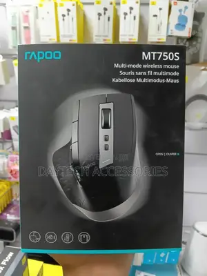 Rapoo Multi-Mode Wireless Laser Mouse Mt750s - Black - Bt/2.4ghz
