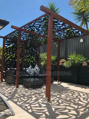 Custom CNC Cut Metal Pergola