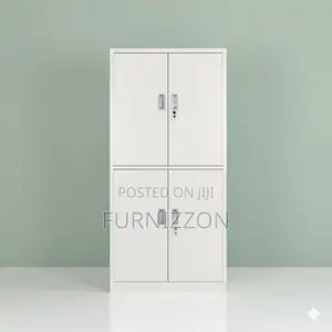 Modern Office Iron Locker With Glass Storage