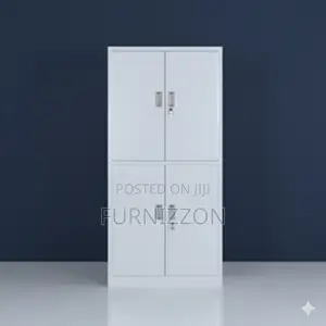 Modern Iron and Glass Office Filing Cabinet