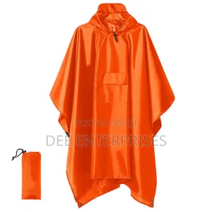 High Quality Unisex Adult Rain Poncho With Cap