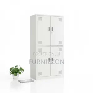 Functional Iron Locker With Glass Storage for Office