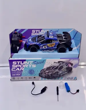 Rechargeable Remote Control Stunt Sports Car Toy W a Remote Controller