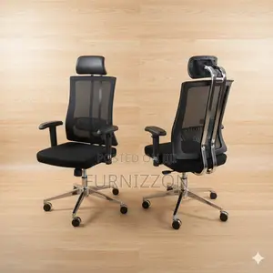 Executive Mesh Swivel Chair With Headrest Support