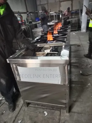 Stainless Steel Commercial 4-Burner Cooker Jiko