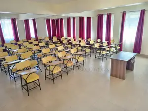 College Chairs With Table Top and Metal Frame
