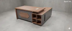 Executive 1.8m L-Shaped Solid Wood Office Table