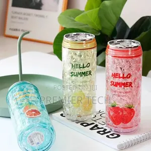*Hello Summer Aclyric Smoothie/Party Cups With Straw