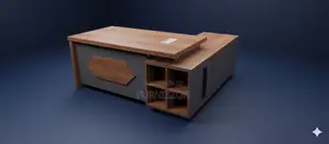 Modern L-Shaped 1.8m Solid Wood Office Table