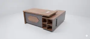 Durable 1.8m L-Shaped Office Table With MDF Top