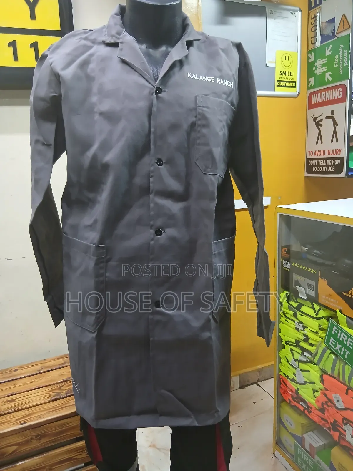 Dust Coat Plus Branding Embroidery Grey