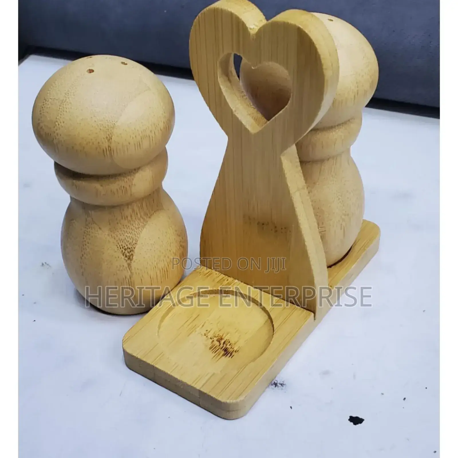 Bamboo Salt Shaker 2in 1