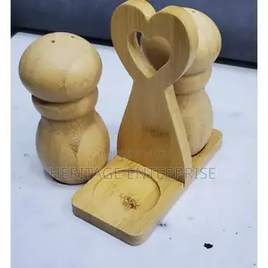 Bamboo Salt Shaker 2in 1