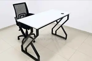 Industrial-Style Metal Wood Study Table