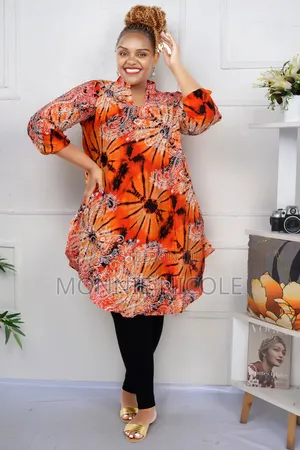 Free Size Orange Top Dress Plus Tight/Beach Tops/Maternity Top Dress