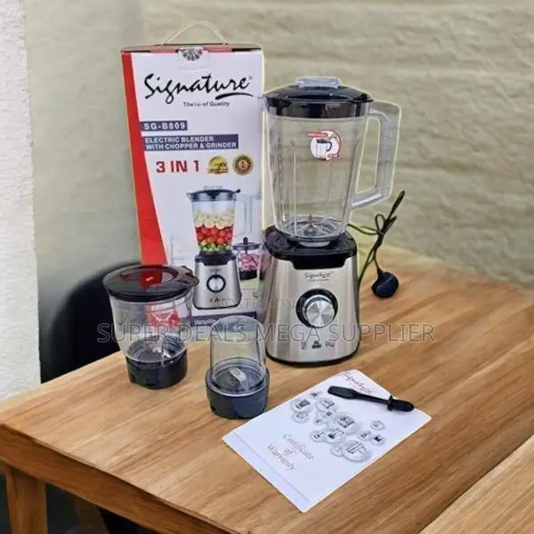 Signature 3 in 1 Blender Grinder Chopper Multi Function Appliance