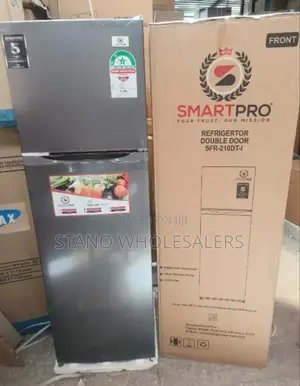 Smart Pro SFR-210-Dt-I Double Door Refrigerator, 170l - Silver