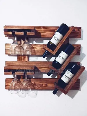 Stacked Pallet Wine Rack