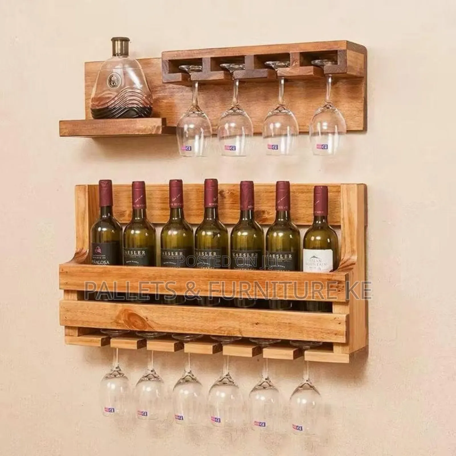 Multi-layer Wine Rack With Glass Holder