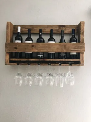Wine Bottle & Glass Display Rack $34