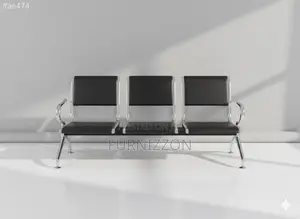 Stylish Office 3-Seater Padded Recliner Bench