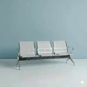 Comfortable 3-Seater Steel Waiting Bench