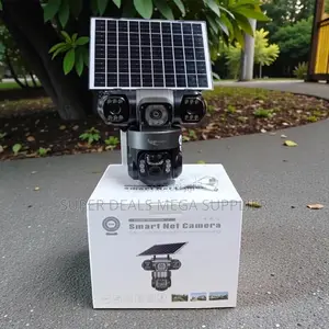 Two Way Audio 12mp 4g PTZ Rotating Triple Lens Solar CCTV Camera