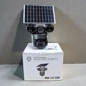 Remote Monitoring 12mp 4g PTZ Rotating Triple Lens Solar CCTV Camera