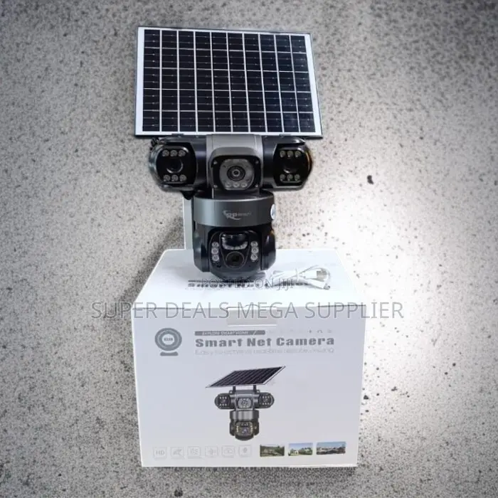 Efficient And Convenient 4g Ptz Rotating Triple Lens Solar Cctv Camera