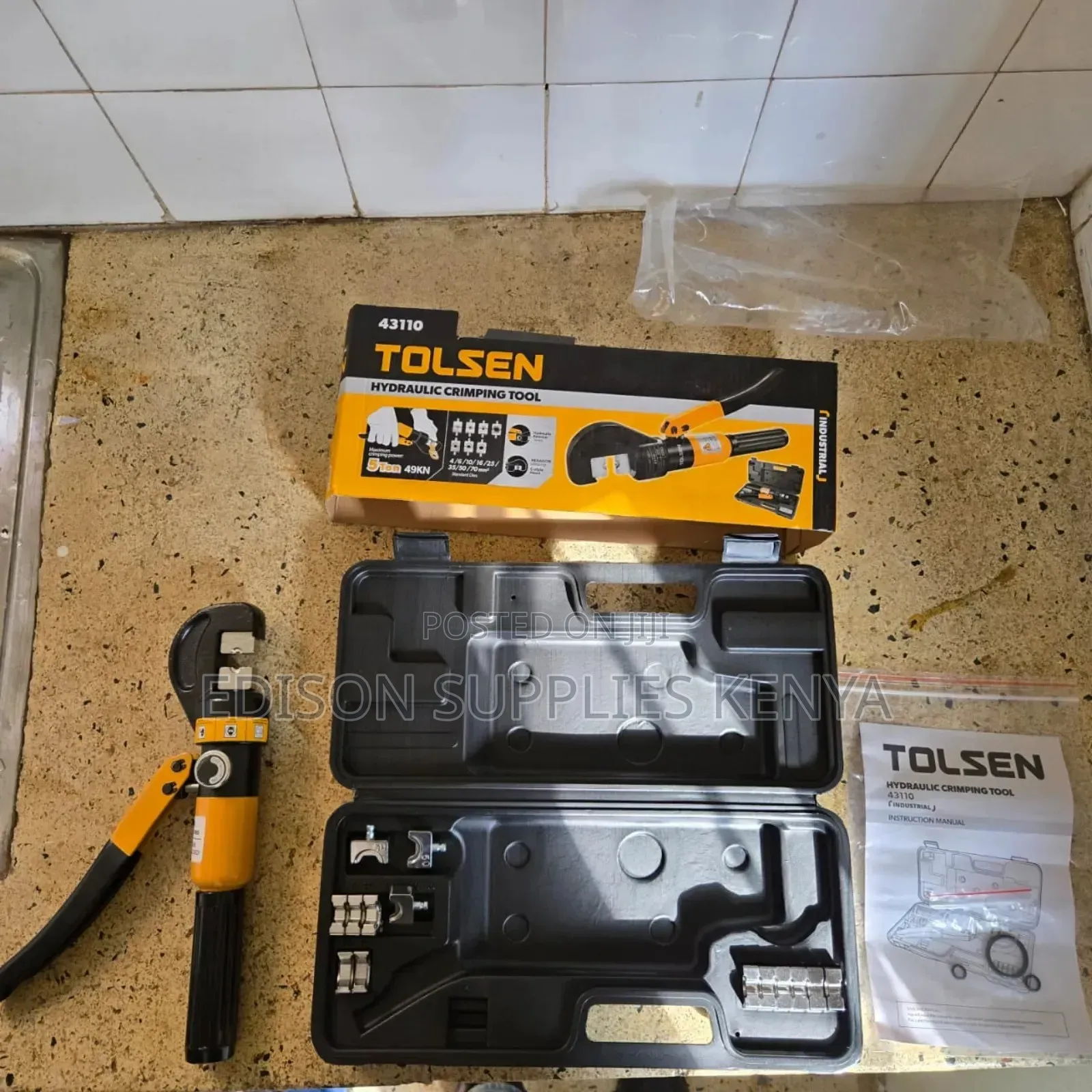 Tolsen Hydraulic Crimping Tool Hand Crimper Tool Cable Railing Kit 12"
