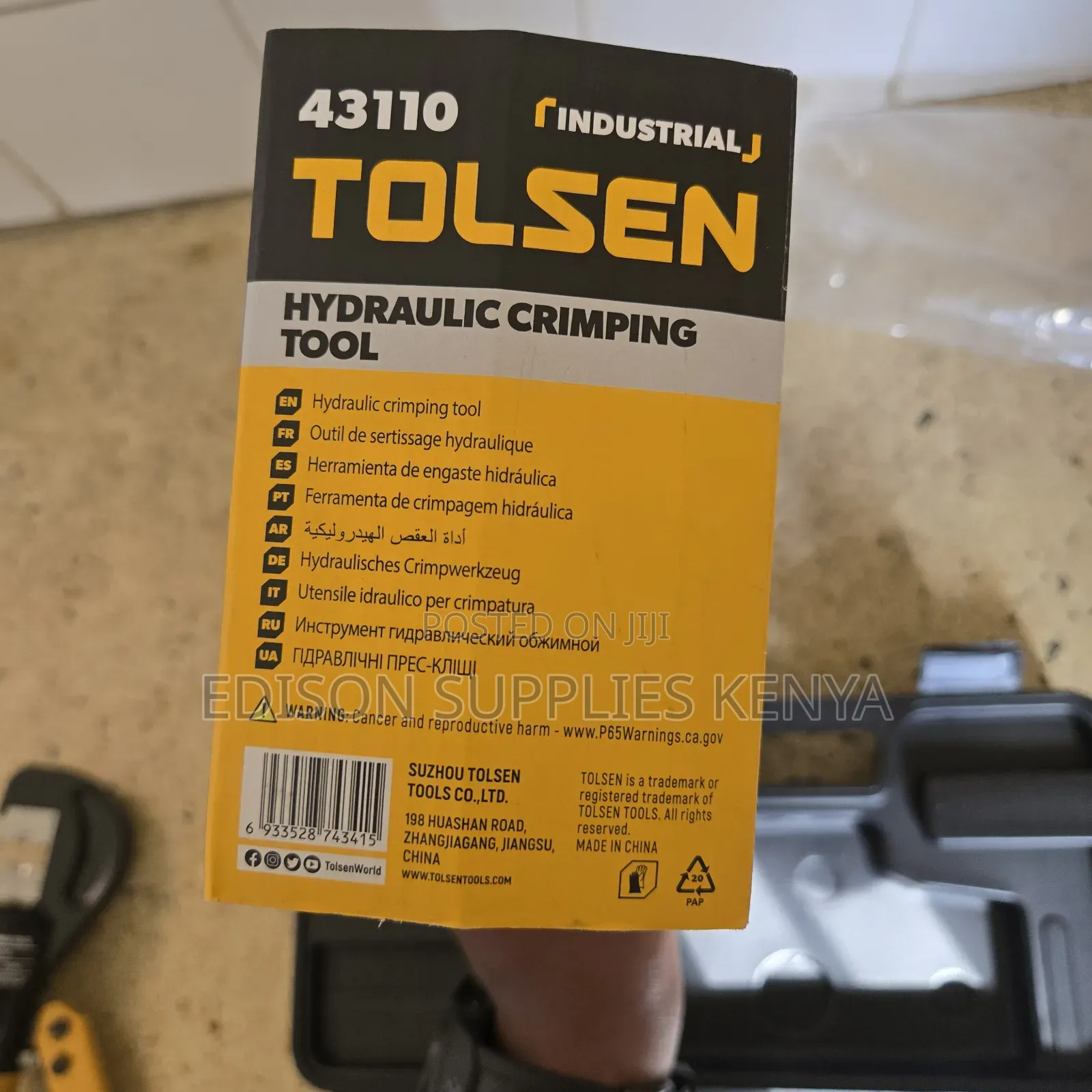 Tolsen Hydraulic Crimping Tool Hand Crimper Tool Cable Railing Kit 12"