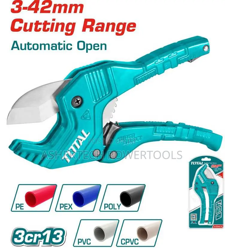 Total Tht534216 PVC Pipe Cutter
Length:193mm