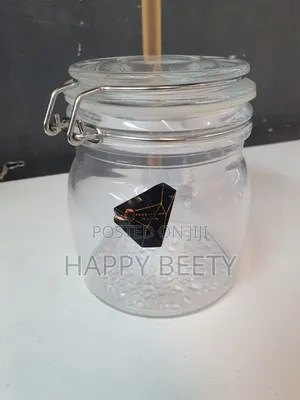 *Clear Glass Storage Jars With Clamp Lid*