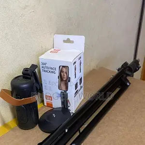 Black Auto Face Tracking Tripod With Detachable Remote,