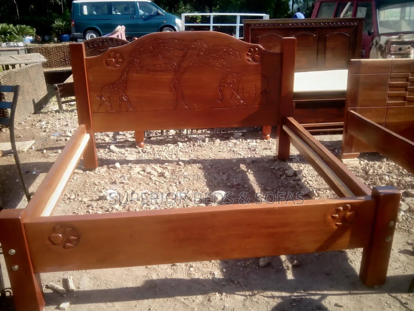 Wooden 5 by 6 Bed