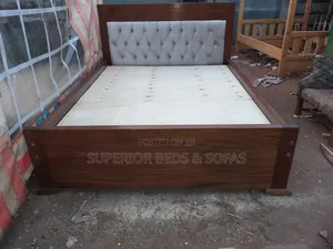 Upholstered Wooden Bed Frame 5 by 6