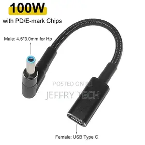 100w Usb Type C Female to 4.5*3.0mm Pd Charger Cable Power Cable for H