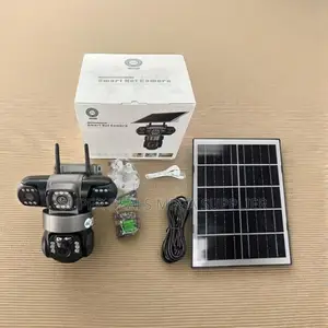 High Performance 12mp 4g Ptz Rotating Triple Lens Solar Cctv Camera