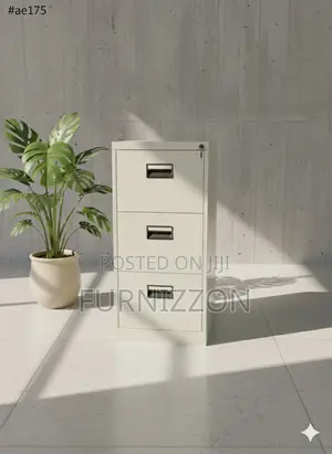 Functional 3-Drawer Metallic Filing Cabinet