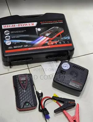 12v 99800mah Car Jump Starter High Capacity With Tire Inflator