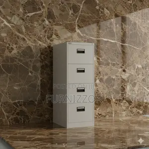Functional 4-Drawer Metallic Office Cabinet