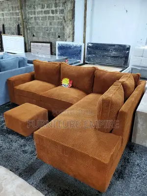 Furnished 6 Seater L Sofa